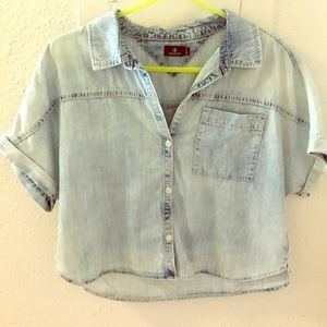 Volcom denim button up